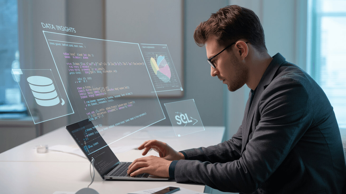 Data professional working with Python, SQL, and Power BI tools