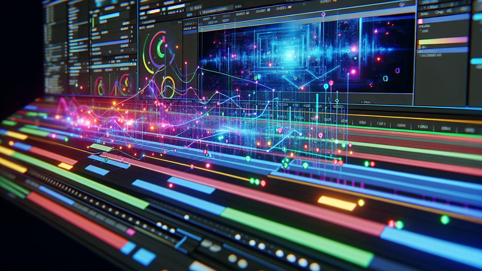 Illustration of working with multiple keyframes in Adobe After Effects