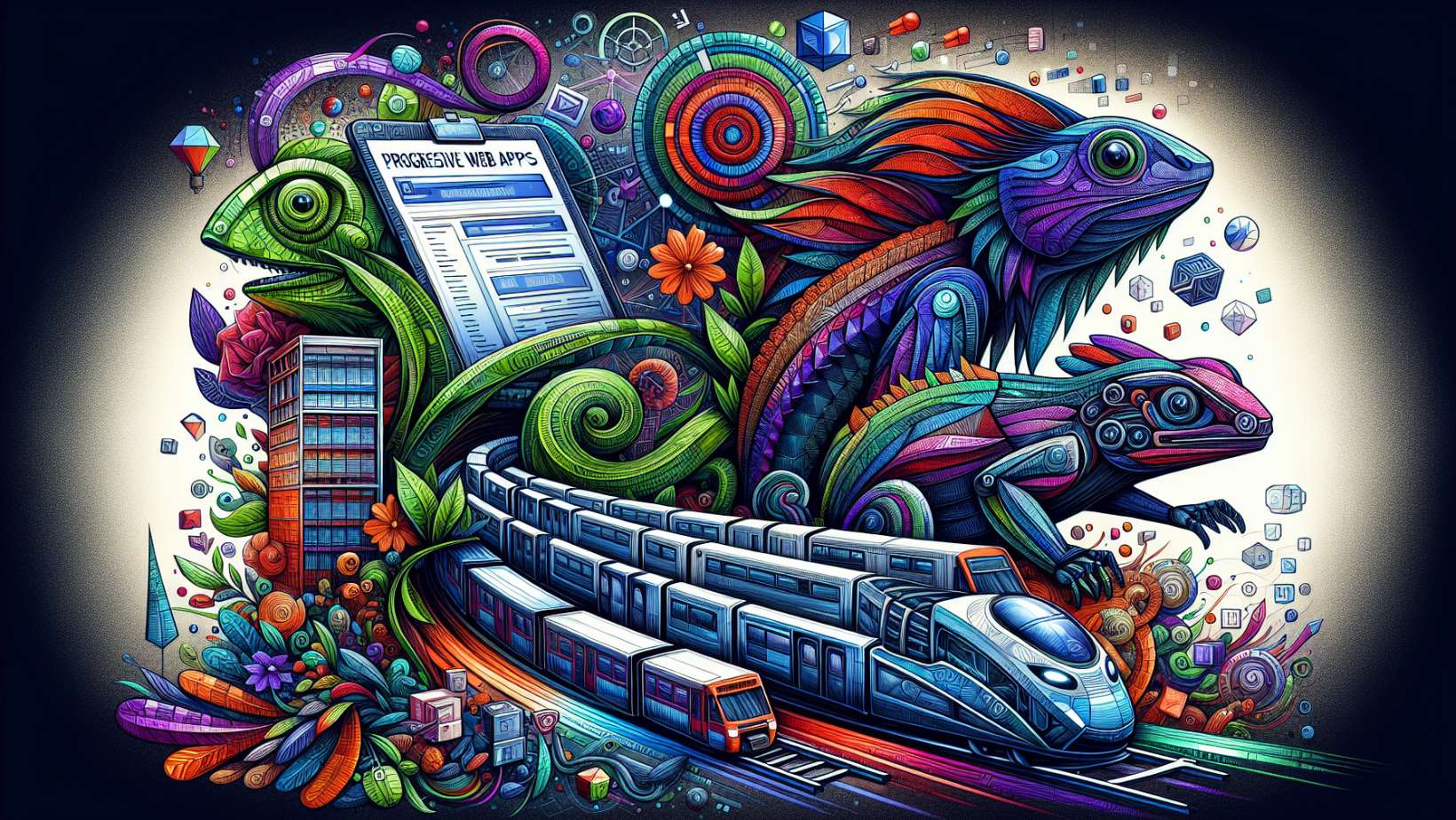 Current trends in web development illustration