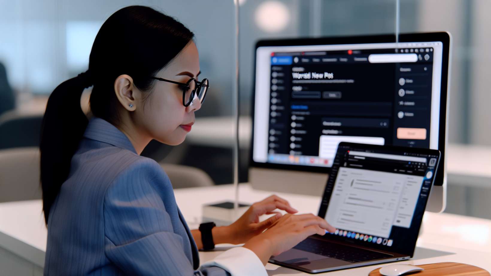 Photo of a person creating a new post on the WordPress admin dashboard