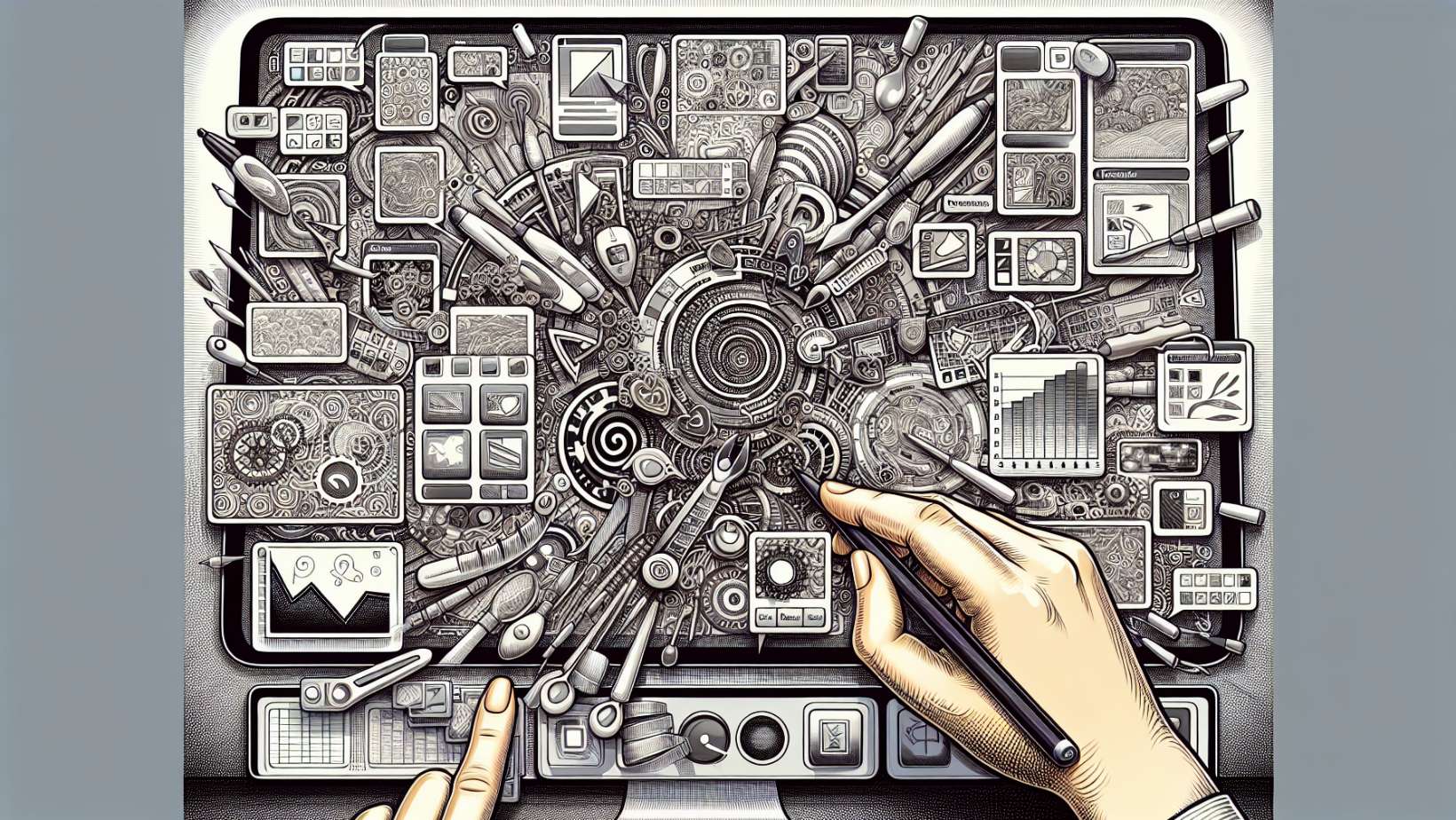 Customize your designs with unique brushes, patterns, and shapes