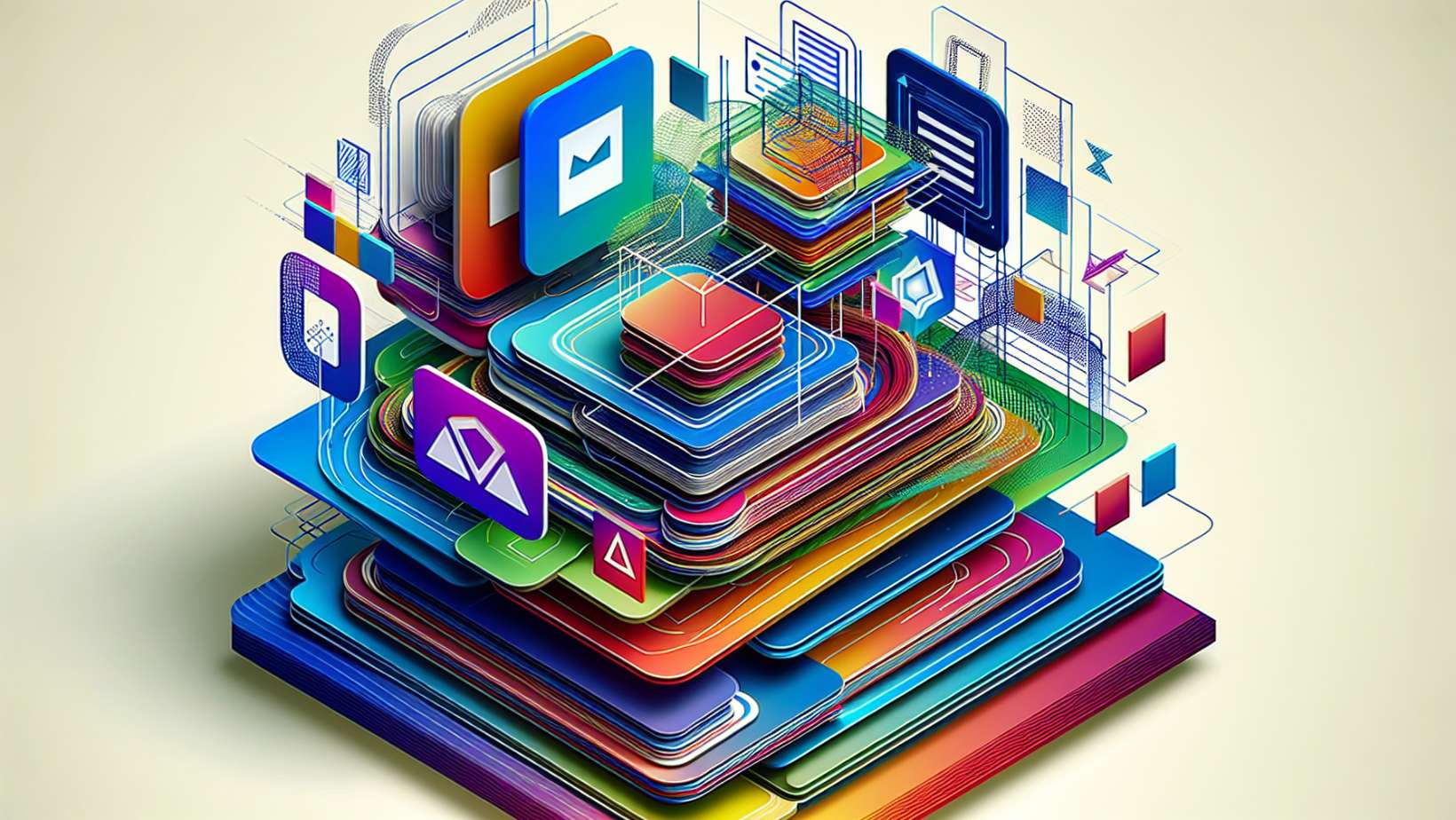 Illustration of layer organization in Adobe Illustrator
