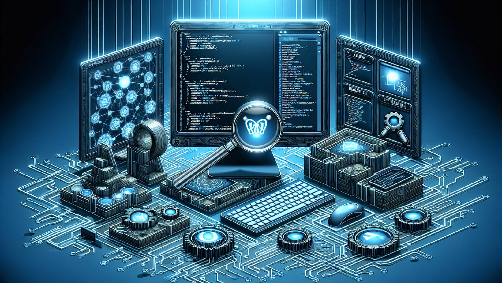 Illustration of essential tools for WordPress developers