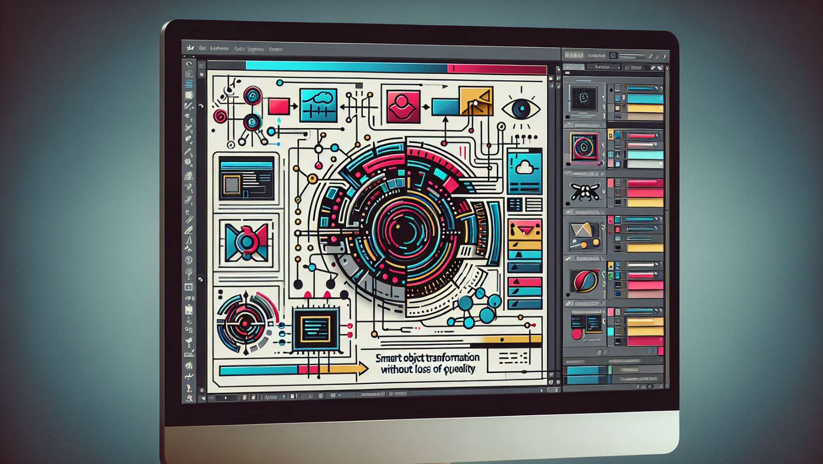 Layer organization in Adobe Photoshop